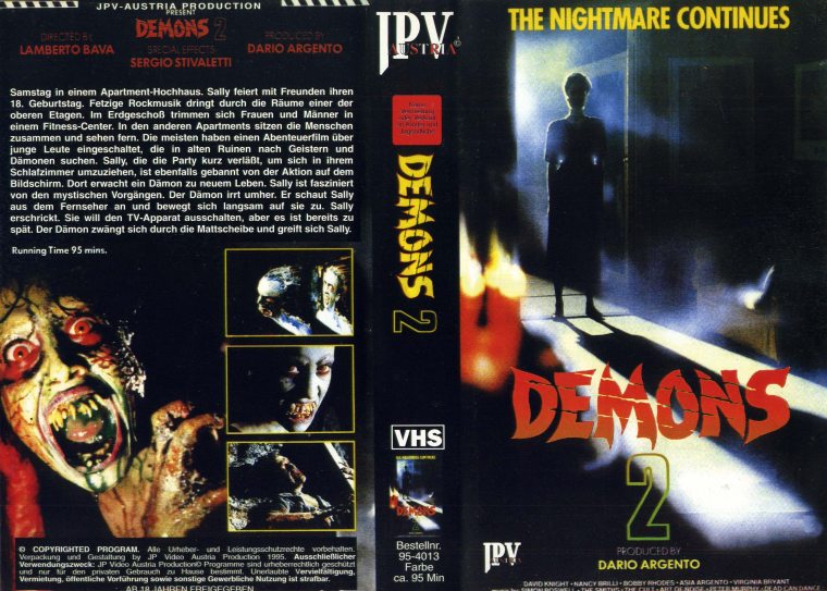 Demons 2 (1986) german vhs